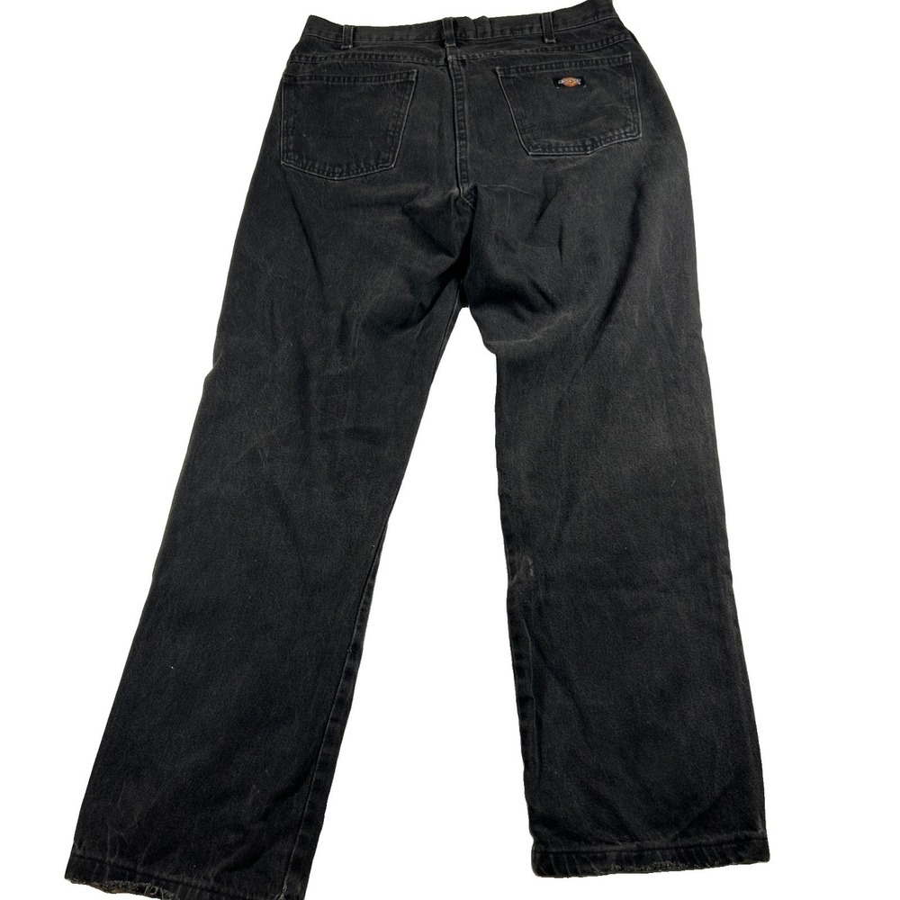 Vintage Dickies Black Carpenter Pants 34x30 Distressed Faded Canvas Workwear
